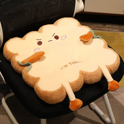 Slice of Toast Plushie Seat Cushions, 16-18" | 40-45 cm plush toy – – Square/Upset – Image 2 | Plushie Produce