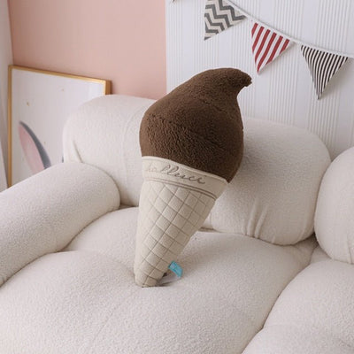 Soft Serve Ice Cream Cone Plushie, Six Varieties, 16-24" | 40-60 cm plush toy – – Chocolate – Image 14 | Plushie Produce