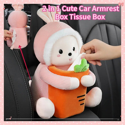 Stuffed Animal Car Tissue Holder/Trash Can, Four Styles, 16" | 40 cm plush toy – – – Image 1 | Plushie Produce