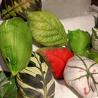 Tropical Leaf Plushie Throw Pillow, 22 Styles plush toy – – – Image 37 | Plushie Produce